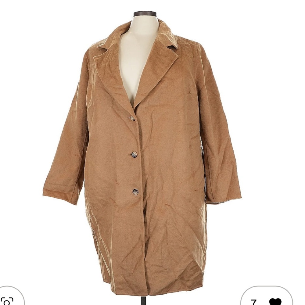 J. Jill Classic Camel Women’s Trench Coat - Mid-Length Button Front Unlined Tan